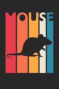 Vintage Mouse Notebook - Gift for Animal Lover - Colorful Mouse Diary - Retro Mouse Journal