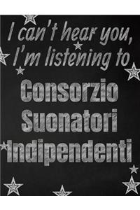 I can't hear you, I'm listening to Consorzio Suonatori Indipendenti creative writing lined notebook