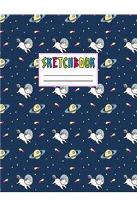 Sketchbook: Cute Unicorn Kawaii Sketch Book for Girls, Kids, Teens, Women (Perfect for Sketching, Drawing, Doodling, Journal, Note Pad, Birthday Party Favors)