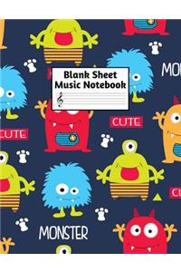Blank Sheet Music Notebook