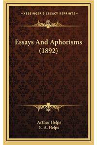 Essays and Aphorisms (1892)