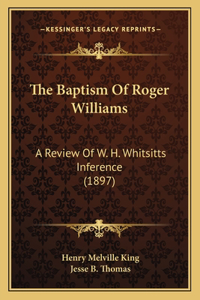 Baptism Of Roger Williams