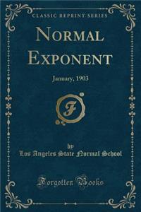 Normal Exponent: January, 1903 (Classic Reprint)