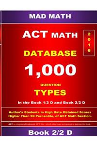 ACT Math Database 2-2 D