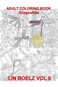 Adult Coloring Book Dragonflies
