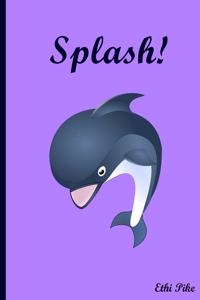 Splash! - Light Purple Dolphin Notebook / Extended Lined Pages / Soft Matte