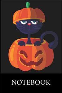Bat Cat Pumpkins Notebook