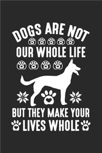 dogs are not our whole life but they make your lives whole