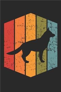 Retro German Shepherd Notebook - Gift for German Shepherd Lovers and Dog Owners - Vintage German Shepherd Diary - Dog Lover Writing Journal