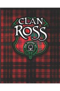 Clan Ross: Scottish Tartan Family Crest - Blank Lined Composition Notebook with Soft Matte Cover