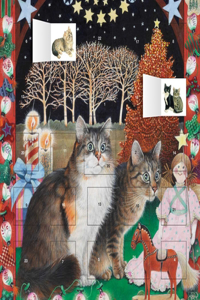 Ivory Cats - An American Christmas Advent Calendar (with Stickers)