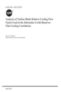 Analysis of Turbine Blade Relative Cooling Flow Factor Used in the Subroutine Coolit Based on Film Cooling Correlations