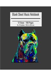 Blank Sheet Music Notebook