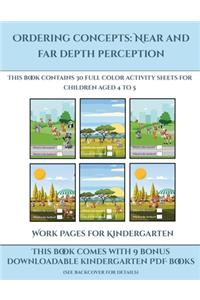 Work Pages for Kindergarten (Ordering concepts near and far depth perception)