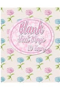 Blank Sheet Music - 10 Staves