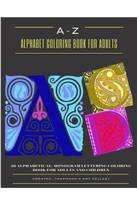 A-Z Alphabet Coloring Book for Adults