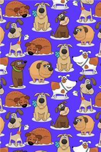 Bullet Journal Notebook for Dog Lovers Funny Dogs Pattern 5