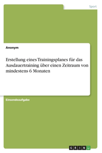 Erstellung eines Trainingsplanes für das Ausdauertraining über einen Zeitraum von mindestens 6 Monaten