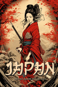 Japan Grayscale Coloring Book for Adults