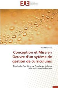 Conception Et Mise En Oeuvre d'Un Sytème de Gestion de Curriculums