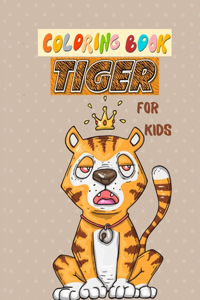 Coloring book Tiger for kids