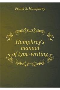Humphrey's manual of type-writing
