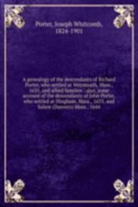 genealogy of the descendants of Richard Porter