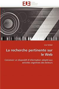La Recherche Pertinente Sur Le Web