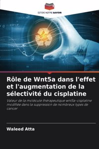 Rôle de Wnt5a dans l'effet et l'augmentation de la sélectivité du cisplatine