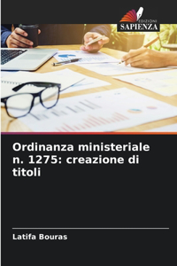 Ordinanza ministeriale n. 1275