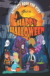 Halloween activity book for kids ages 7-12