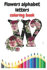 Flowers alphabet letters coloring book