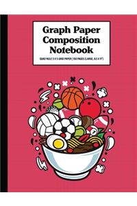 Graph Paper Composition Notebook Quad Rule 5x5 Grid Paper - 150 Sheets (Large, 8.5 x 11