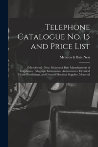 Telephone Catalogue No. 15 and Price List