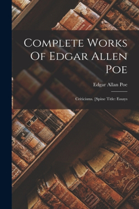 Complete Works Of Edgar Allen Poe