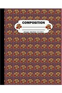 Composition: 100 pages Wide Ruled 7.5 x 9.25 in