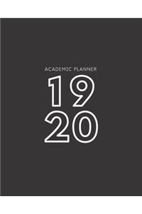 19 20: Weekly and Monthly Academic Calendar/Agenda July 2019 - June 2020 Solid Professional Black