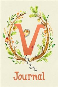 Cute Woodland Critter Journal with Initial