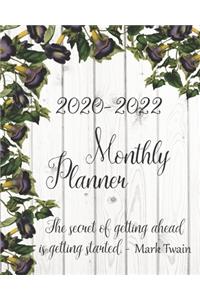 2020-2022 Monthly Planner The Secret Of Getting Ahead Is Getting Started