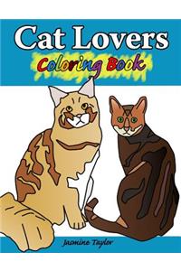 Cat Lovers Coloring Book