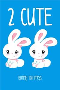2 Cute Bunnies Notebook Journal