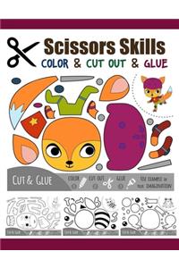 Scissors Skill Color & Cut out and Glue