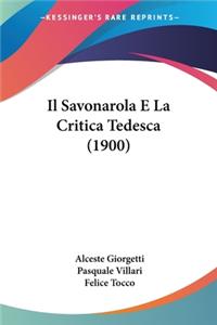 Savonarola E La Critica Tedesca (1900)