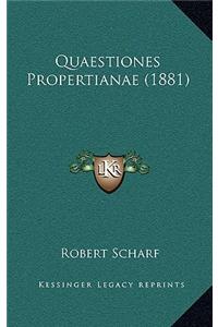 Quaestiones Propertianae (1881)