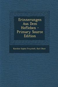 Erinnerungen Aus Dem Hofleben - Primary Source Edition