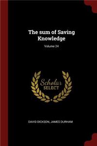 sum of Saving Knowledge; Volume 24