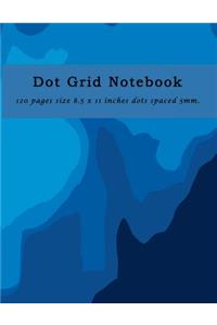 Dot Grid Notebook 120 Pages Size 8.5 X 11 Inches Dots Spaced 5mm.