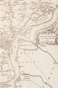 Philadelphia Vintage Map Field Journal Notebook, 50 pages/25 sheets, 4x6
