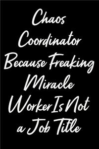 Chaos Coordinator Because Freaking Miracle Worker Is Not a Job Title