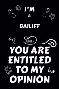 I'm A Bailiff And You Are Entitled To My Opinion